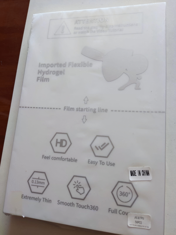 Mica de Hidrogel para Tablet o Pantalla de Auto