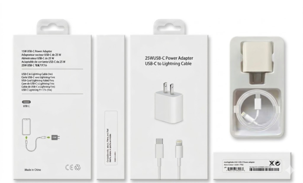 Cargador Certificado IPhone 25W PD con Cable USB-C a Lightning
