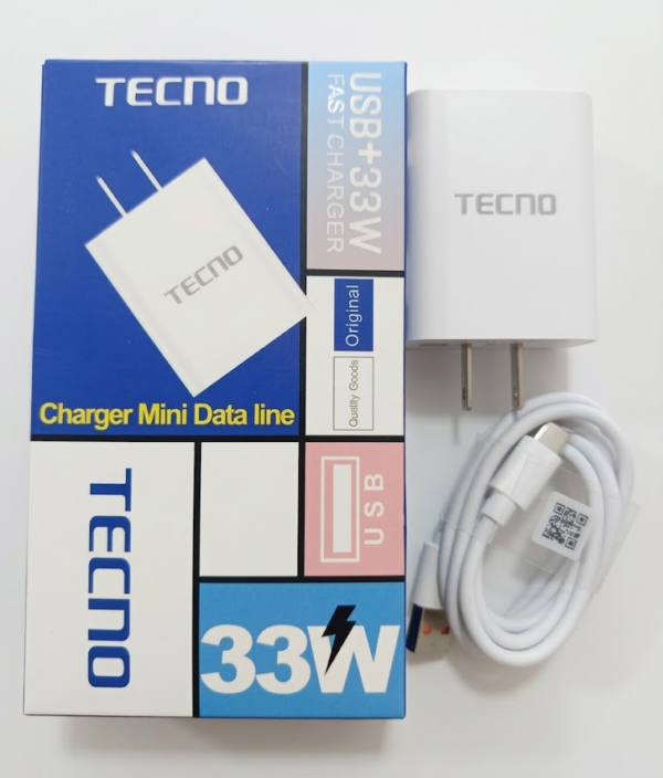cargador tecno 33w usb a c Cargador Tecno de 33W Tipo USB a C