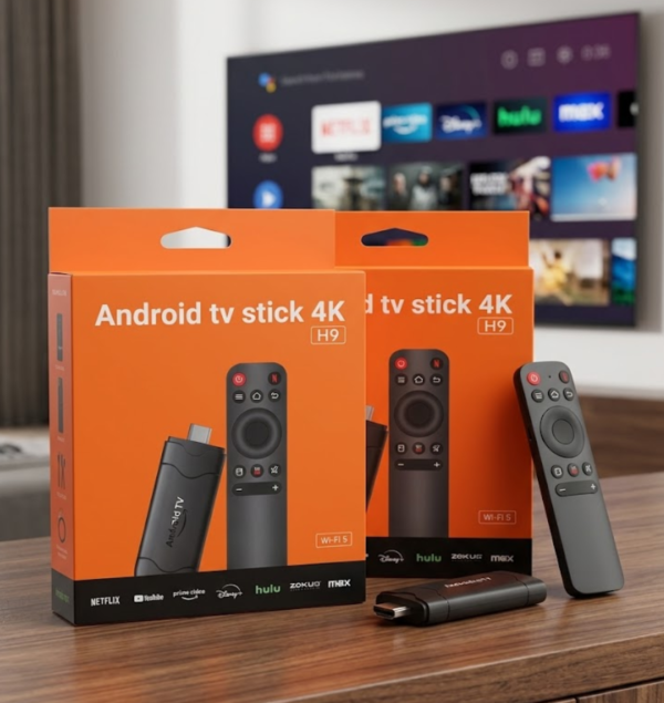Android TV Stick 4K H9 - Convierte tu TV en Smart (WiFi 5 + Control)