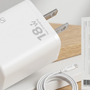 Cargador de Carga Rápida Inteligente 18W VIDVIE con Cable Tipo C y Control de Temperatura VS-A15